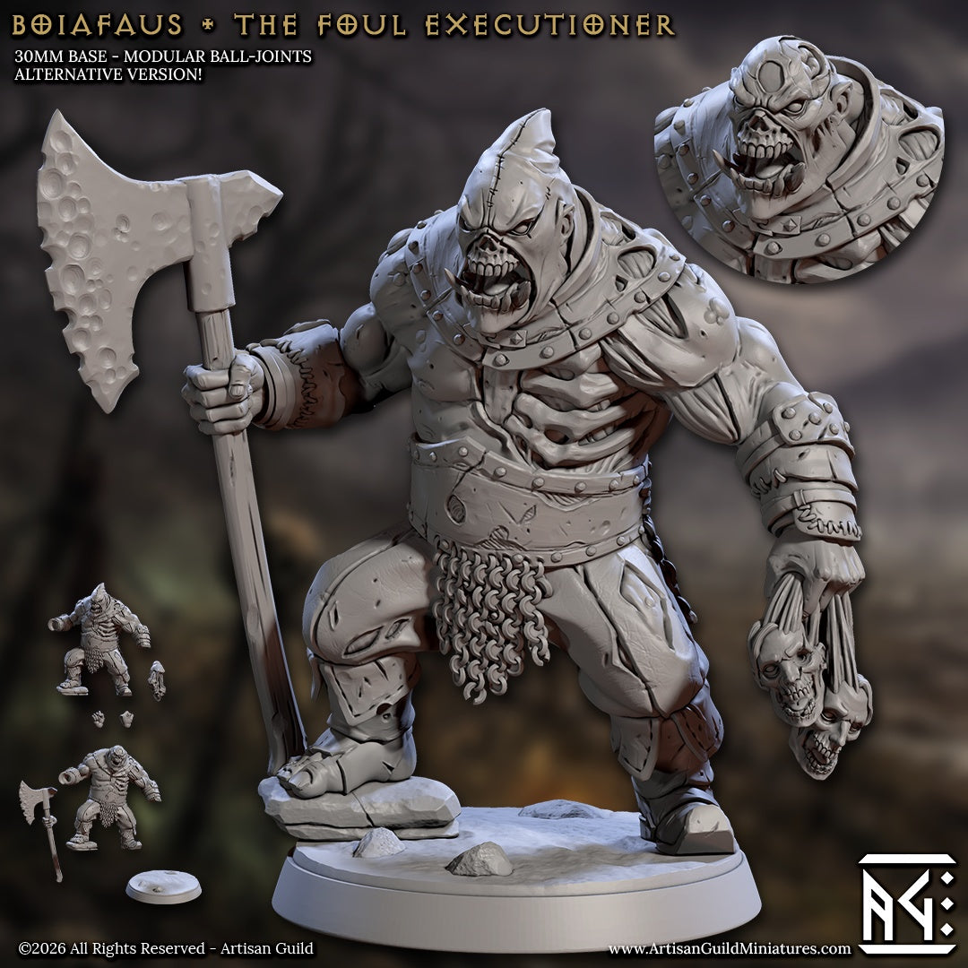 Boiafaus the Foul Executioner – Zombie Orc – Dungeons & Dragons Monster – Resin Tabletop Miniature