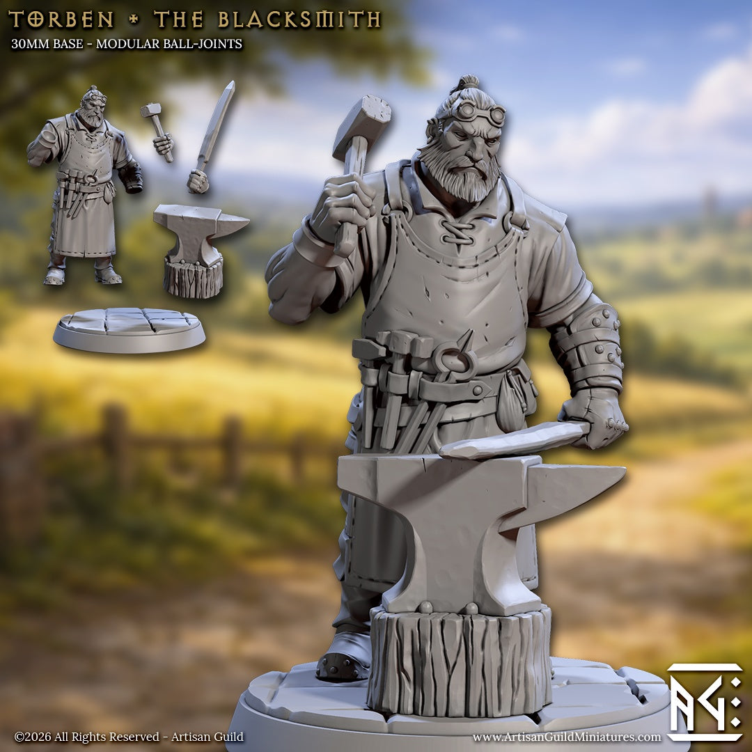 Torben – Blacksmith NPC Miniature – Villager & Townsfolk Vol. 1