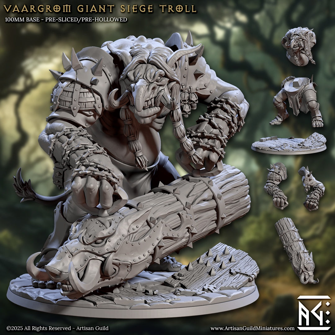 Vaargrom - Giant Siege Troll - Fantasy Miniature