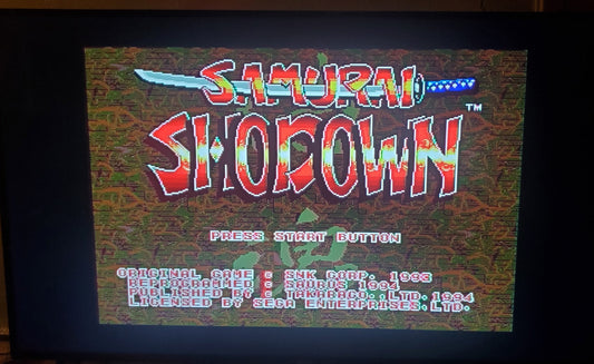 Samurai Shodown Sega Genesis Mega Drive Video Game Cartridge 1994