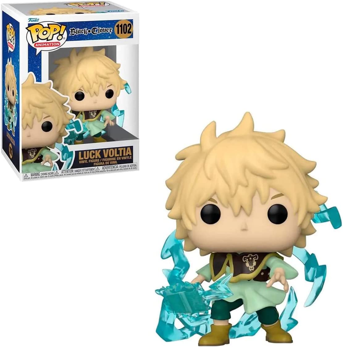 Funko Pop Black Clover Luck Voltia 1102 - AAA Anime Exclusive Figure
