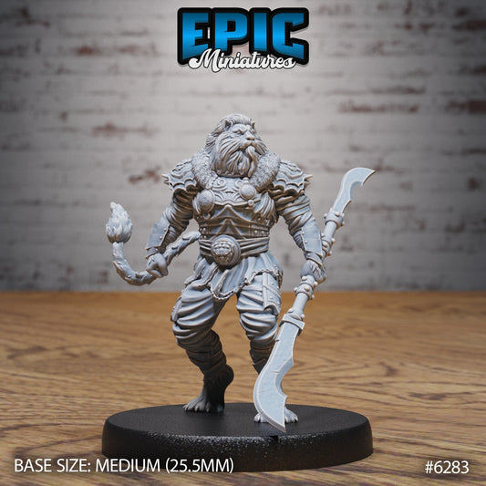 Lionfolk King – Leonin Fighter – Resin Tabletop Miniature