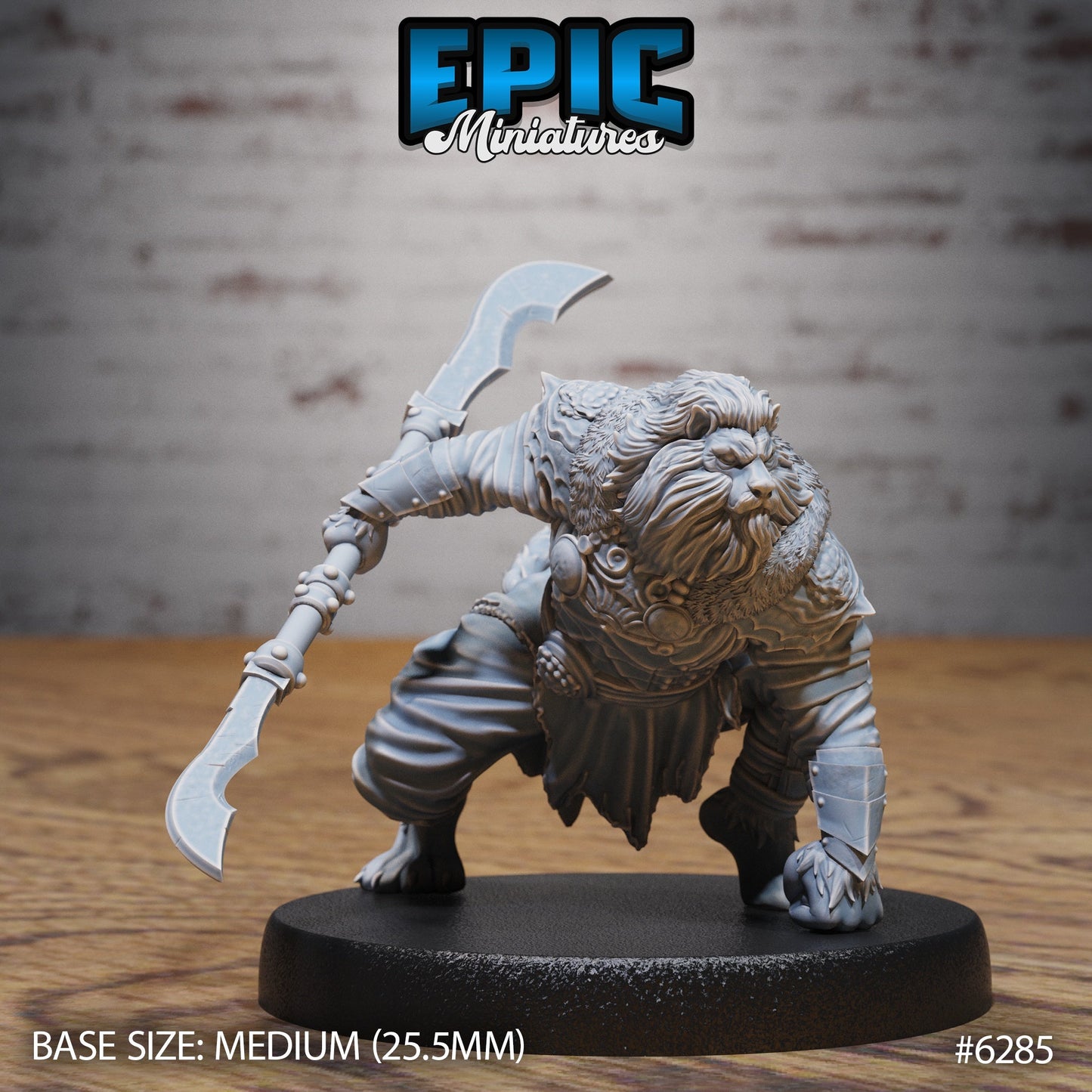 Lionfolk King – Leonin Fighter – Resin Tabletop Miniature