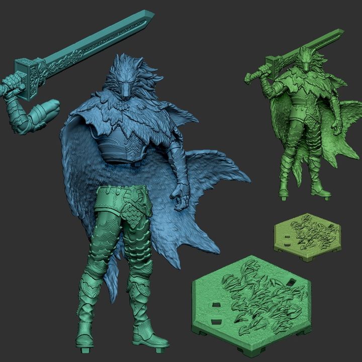 Blaidd Half-Wolf – Elden Ring Inspired Miniature