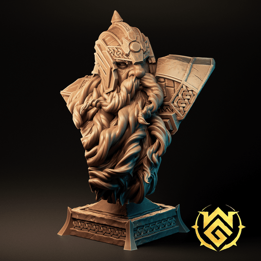 Emgus the Holy – Dwarven Cleric / Paladin – Statue & Bust