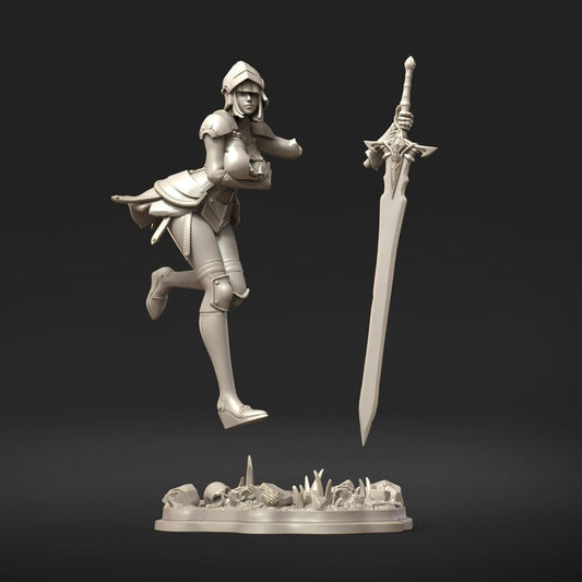 Brienne – Armored Knight / Female Paladin Warrior – Fantasy Miniature