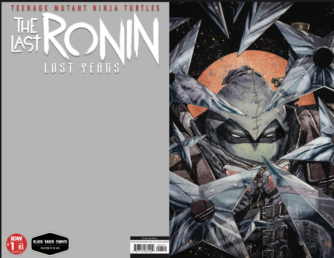 Teenage Mutant Ninja Turtles: The Last Ronin--The Lost Years #1 BRAO ltd 450 Black Saber Comics Exclusive