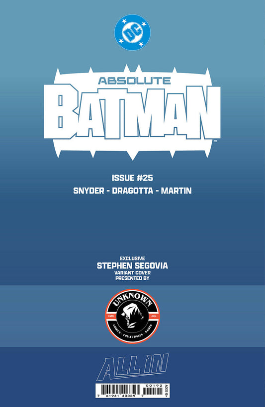 ABSOLUTE BATMAN #25 CONNECTING COVER B STEPHEN SEGOVIA EXCLUSIVE VIRGIN VAR (10/28/2026)