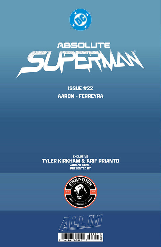 ABSOLUTE SUPERMAN #22 TYLER KIRKHAM BATTLE DAMAGED EXCLUSIVE VAR (08/05/2026)