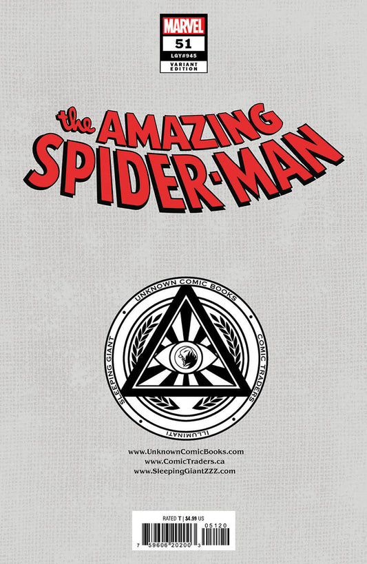 Amazing Spider-Man #51 Unknown Comics Gerald Parel Exclusive Virgin Var (06/05/2024)