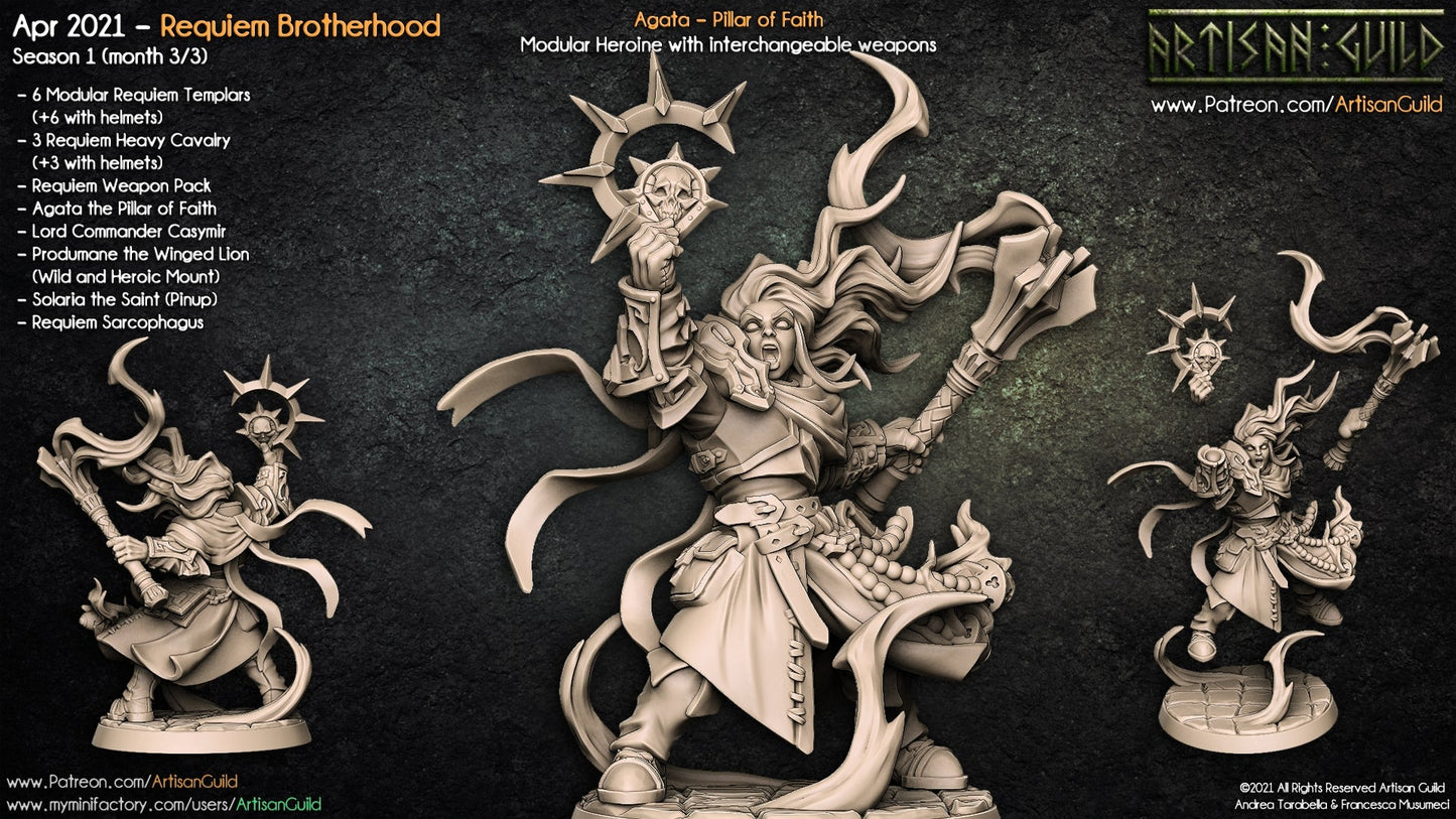 Agata Pillar of Faith Miniature – Human Cleric