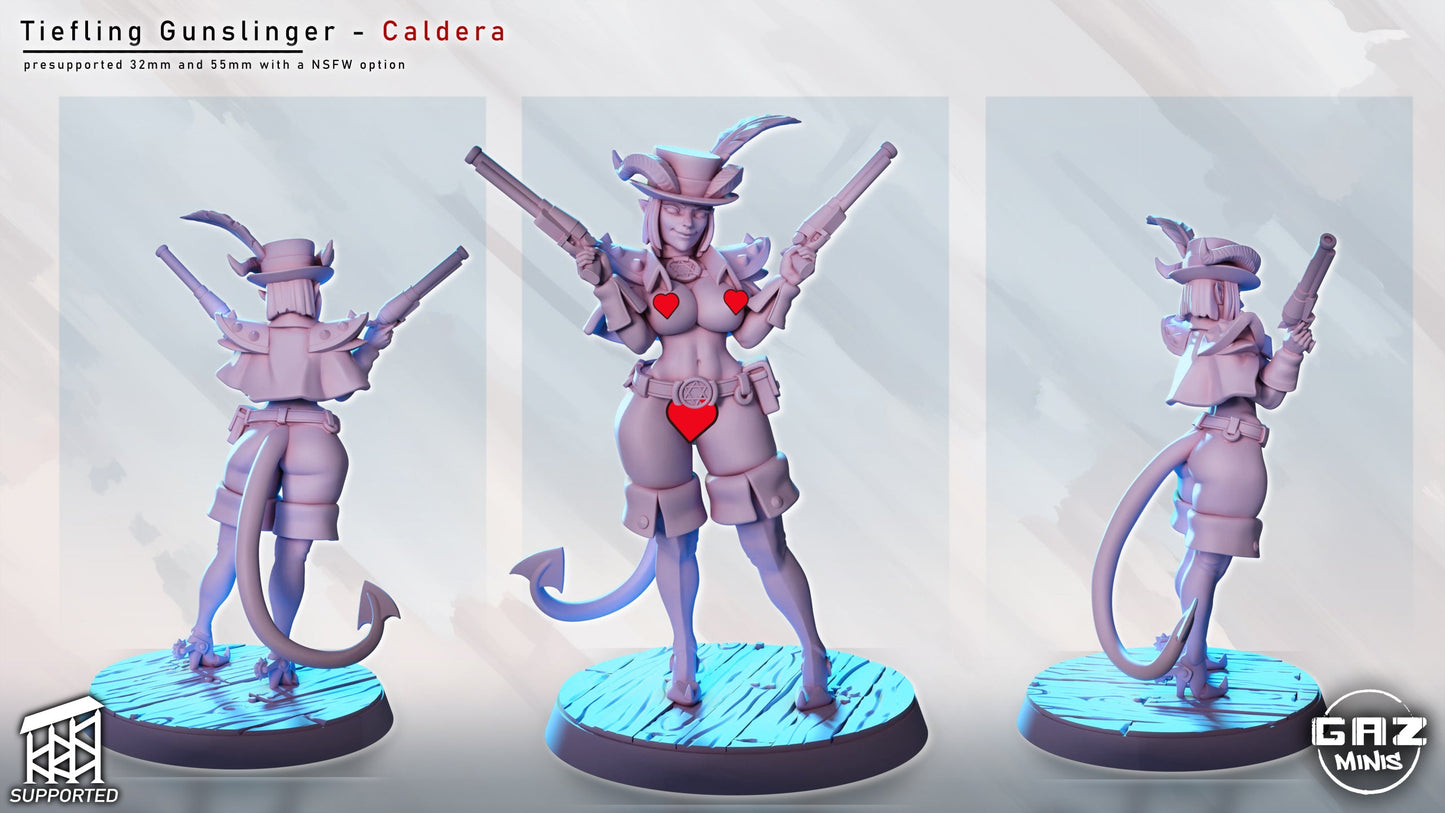 Boss Caldera – Tiefling Gunslinger – Miniature
