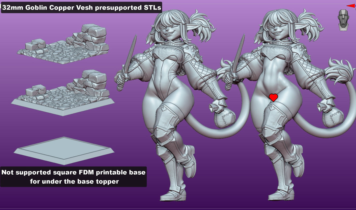 Copper Vesh – Goblin Bandit Miniature (SFW/NSFW 18+ Only)