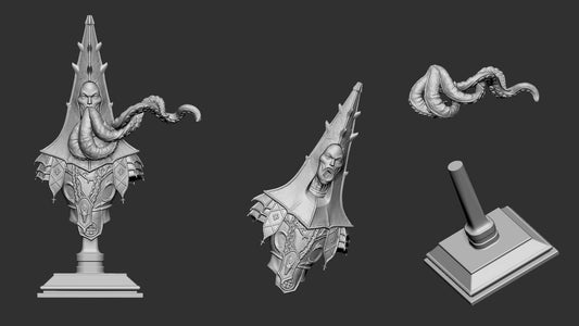 Cursed Priest – Corrupted Demonic Cleric – Miniature & Bust – The Longest Night