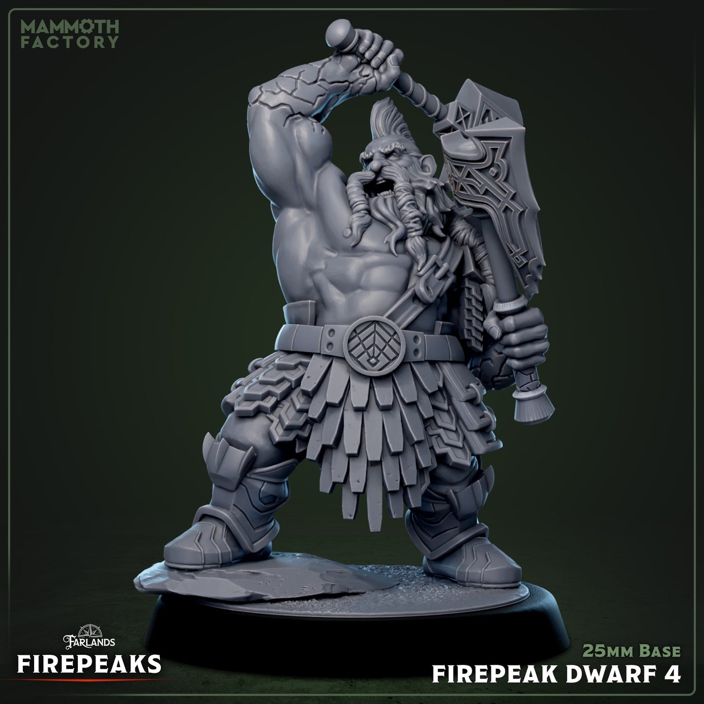 Firepeak Dwarfs - Fire Dwarf Warriors - Miniatures
