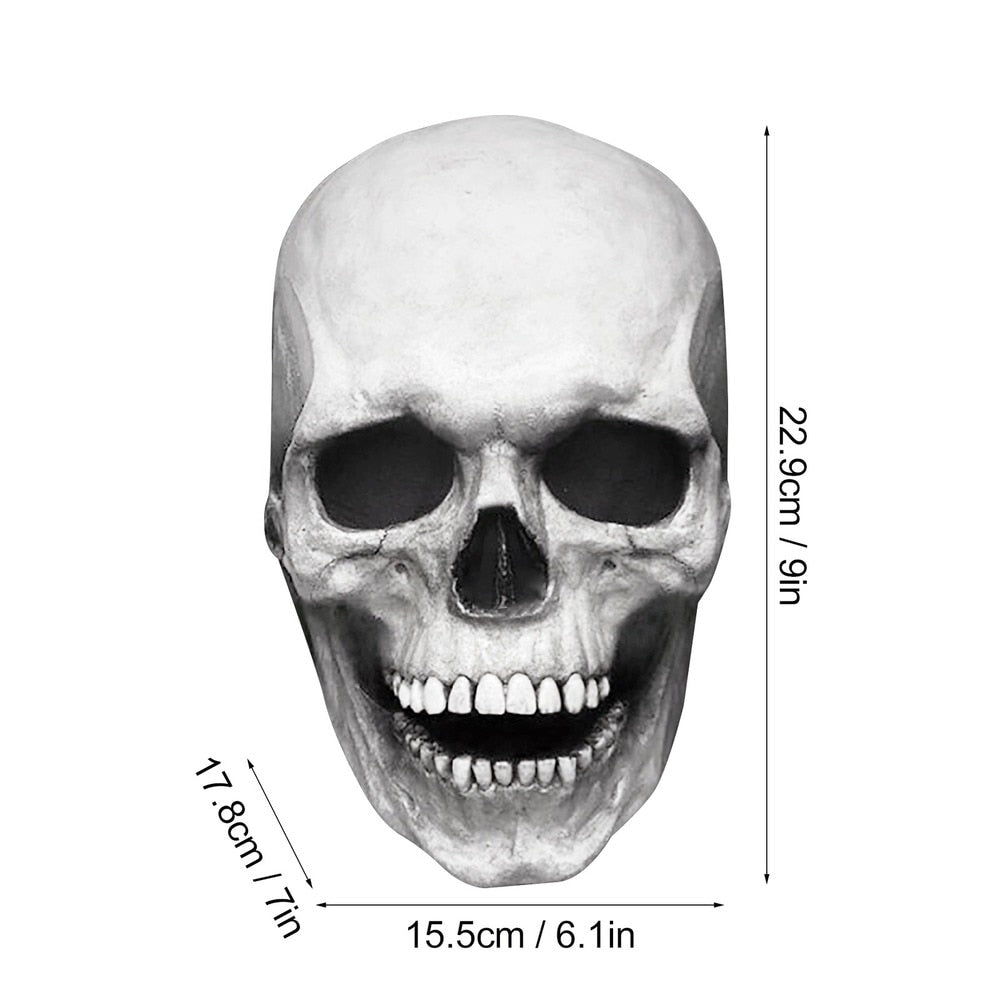 Full-Head Skull Mask with Movable Jaw