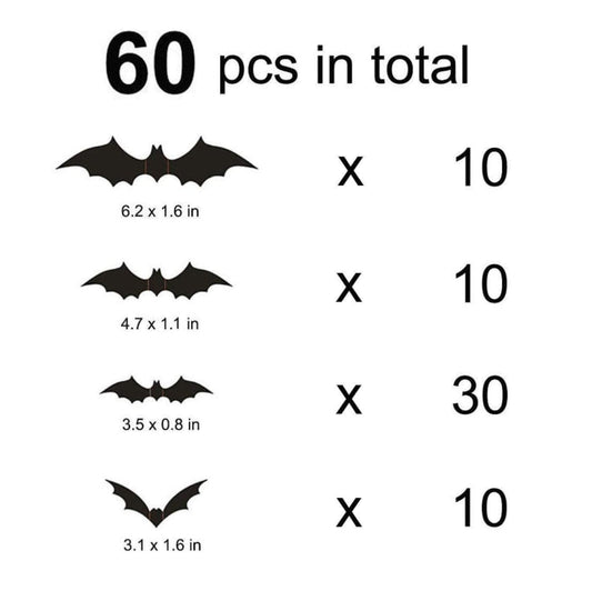 3D Bat Wall Stickers