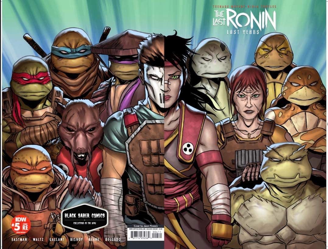 Teenage Mutant Ninja Turtles: The Last Ronin--The Lost Years #5 Jason Flowers Black Saber Comics Exclusive LTD 333