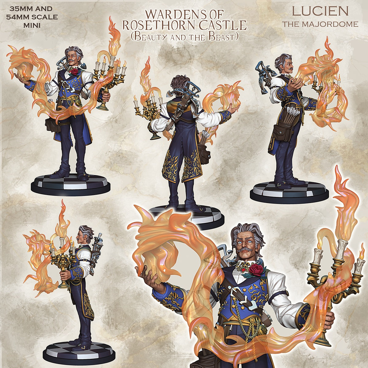 Lucien – Majordomo / Butler – Beauty and the Beast Inspired Miniature