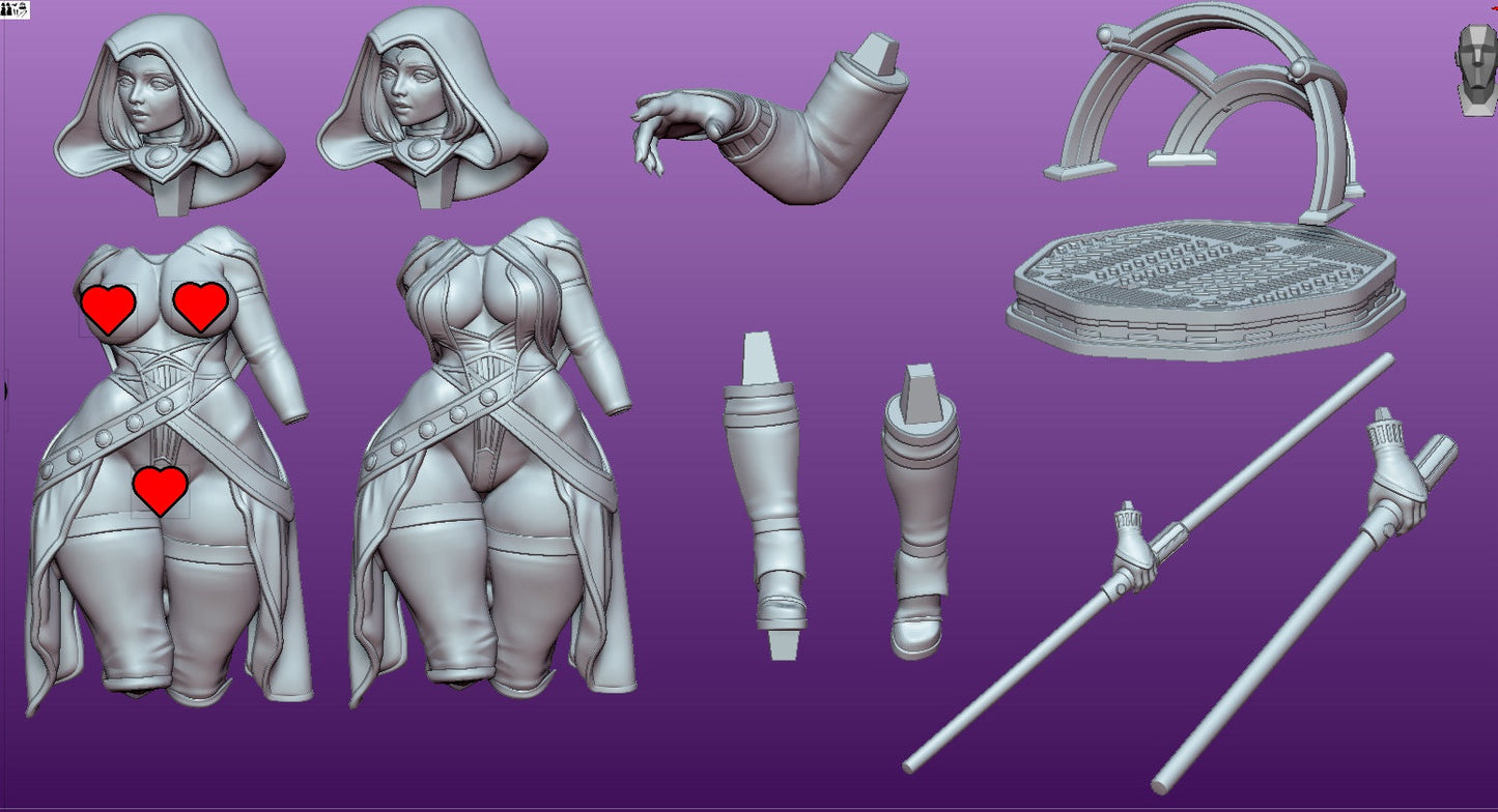 Shadowborn Ravyneth – Darth Talon Inspired Sith Sorceress – Star Wars Dark Side Miniature (SFW/NSFW 18+ Only)