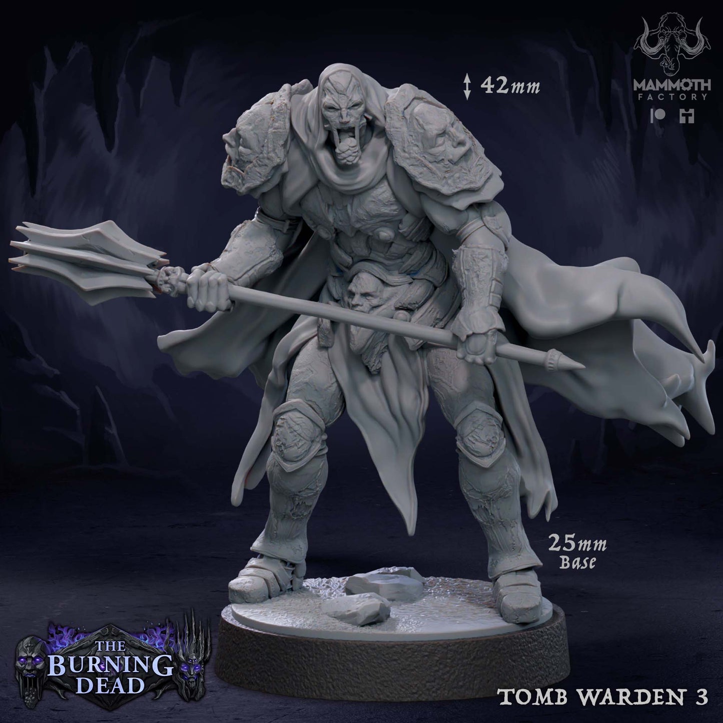 Tomb Warden – The Burning Dead Undead Guardian Miniatures