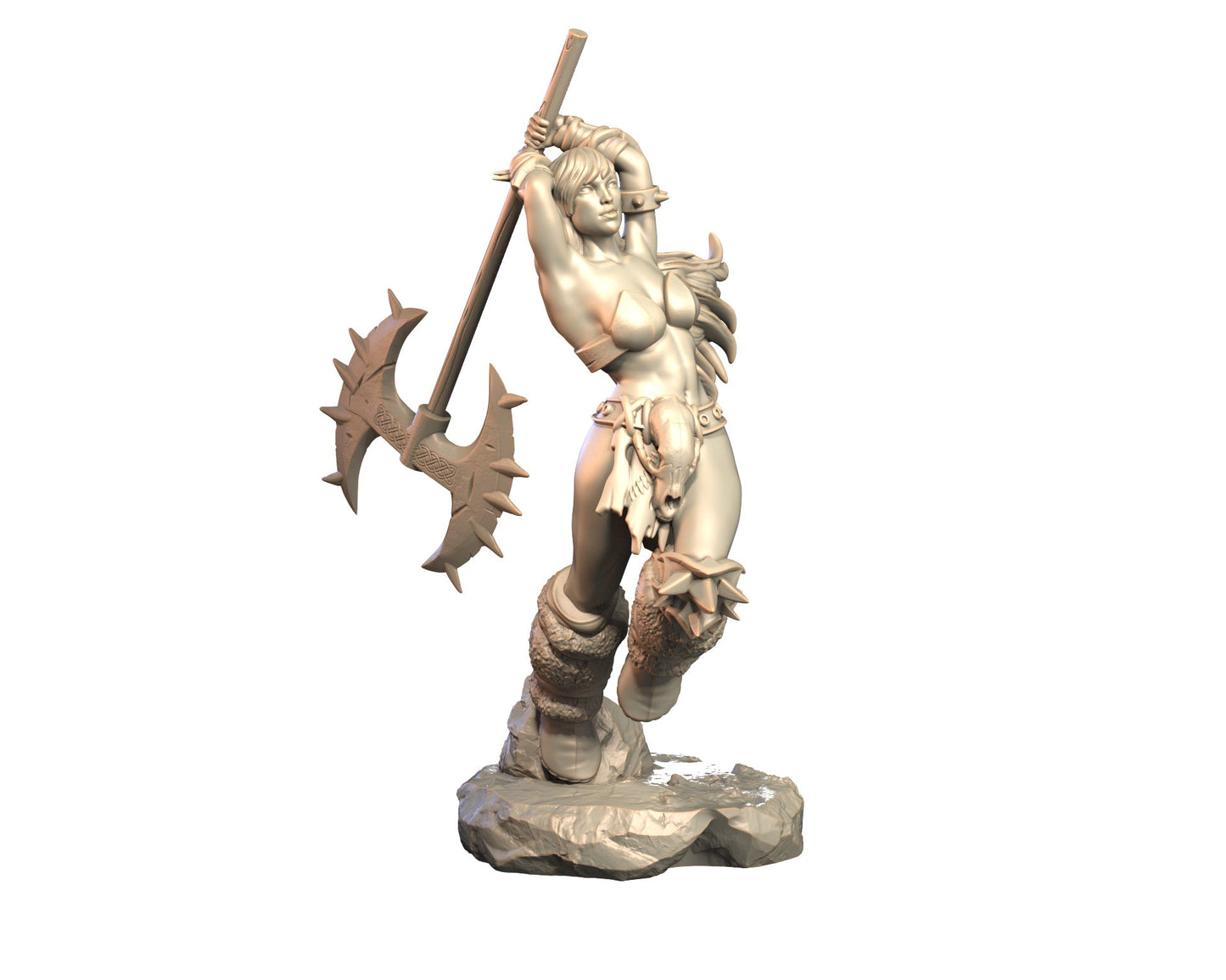 Varka - Female Human Barbarian Miniature - Blade & Fury