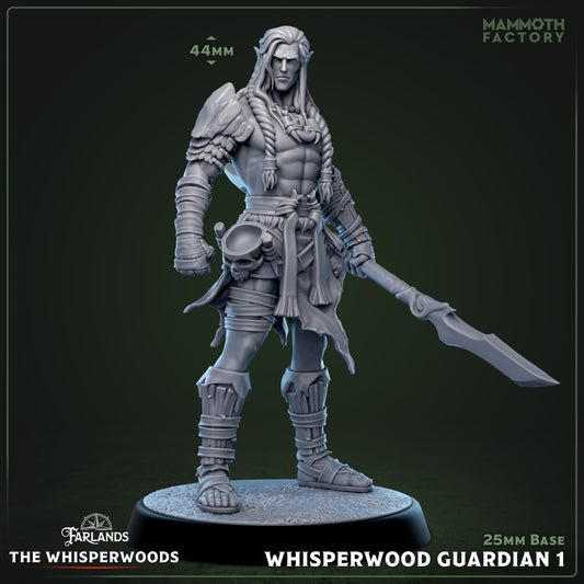 Whisperwood Guardians - Male Elf Barbarian Miniatures