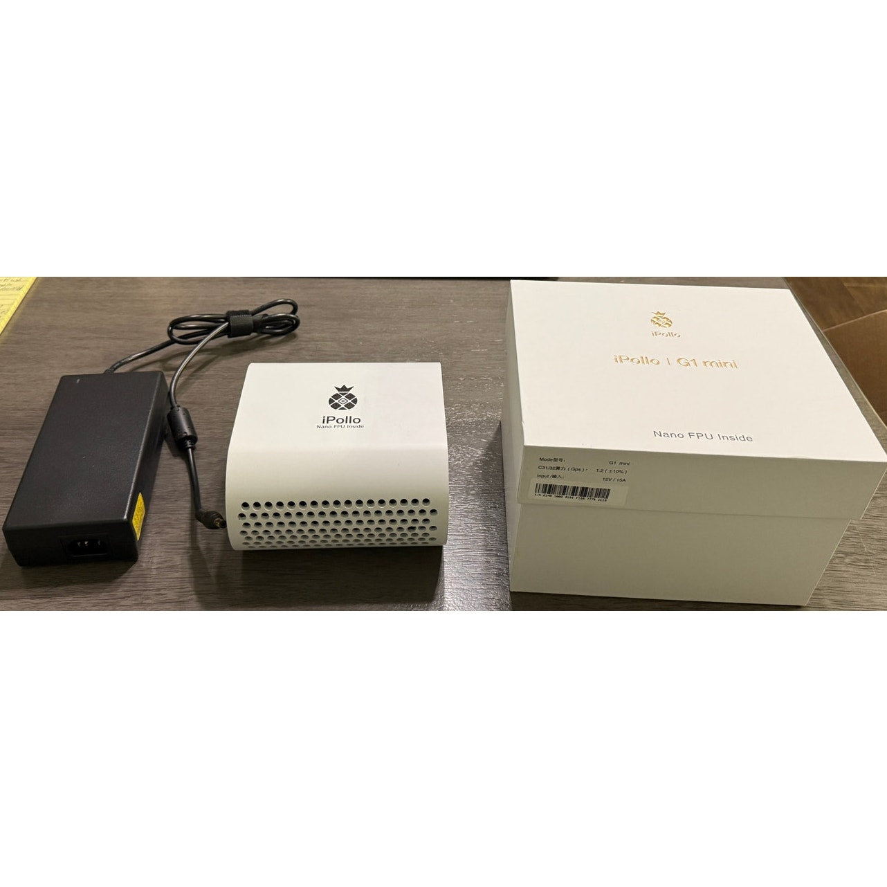 iPollo G1 Mini Grin and MWC Miner with PSU and Power Cable in Orginal Box
