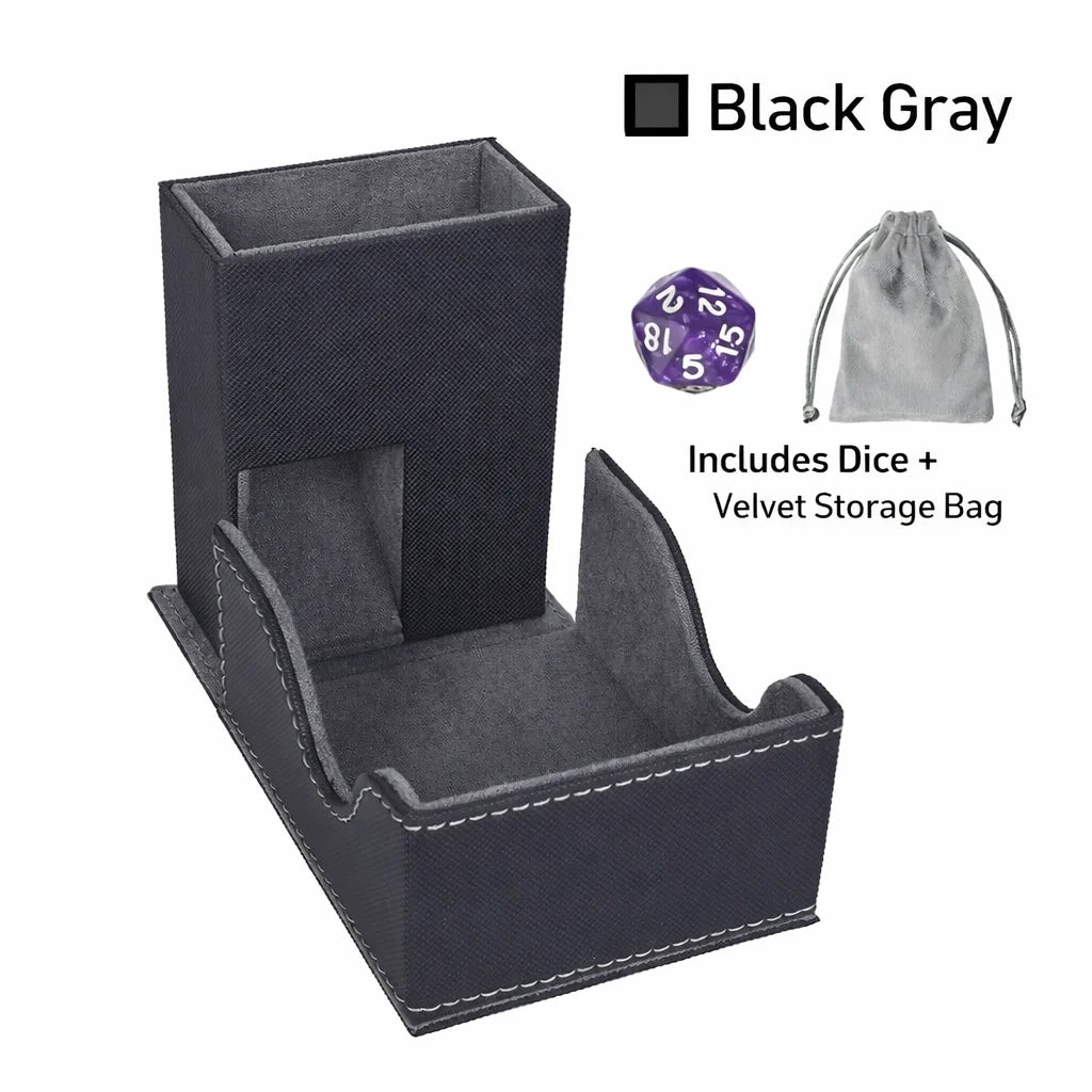 High-quality leather dice tower, creative DND dice, drawstring dice storage bag gift box