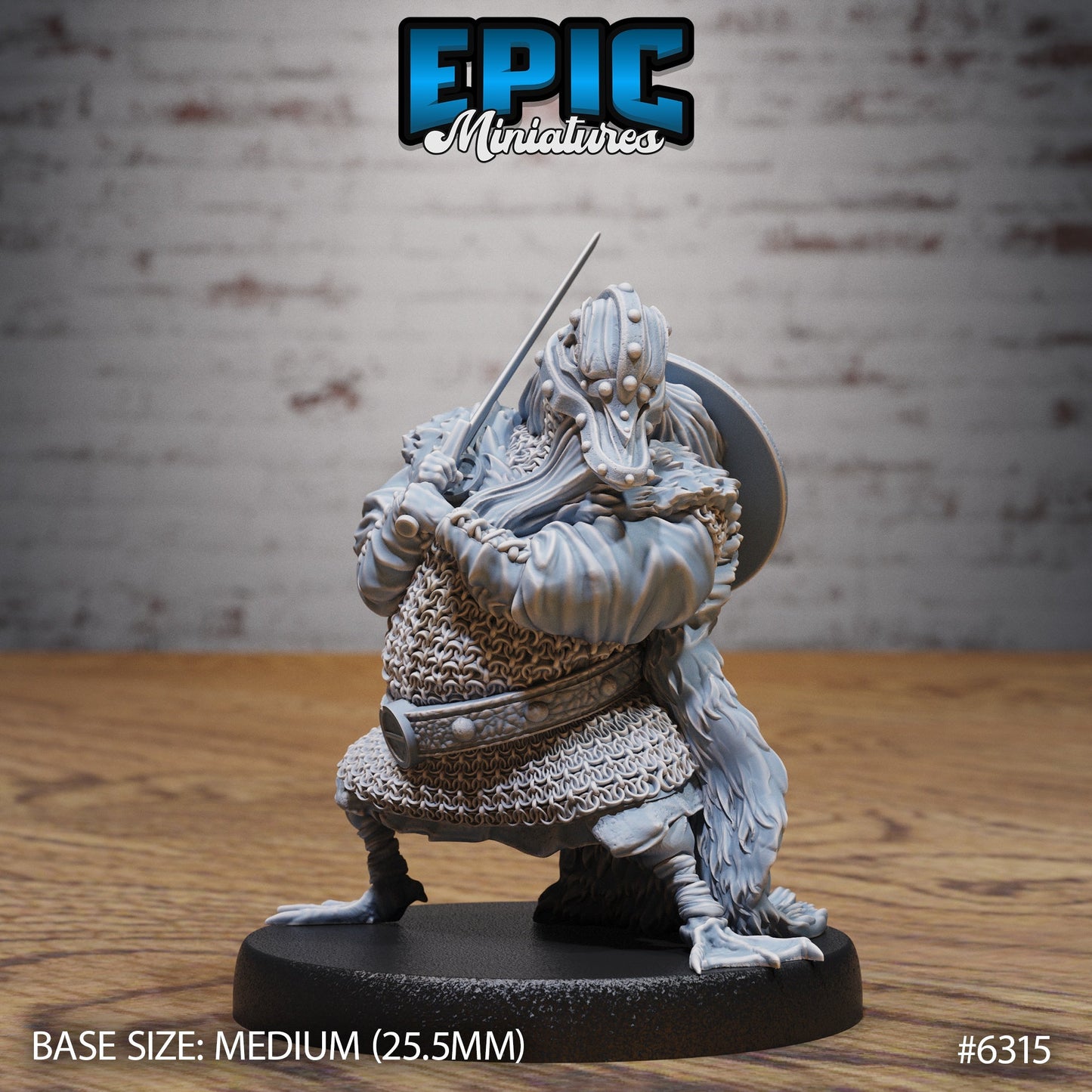 Duck Bandit – Birdfolk Fighter – Resin Tabletop Miniature