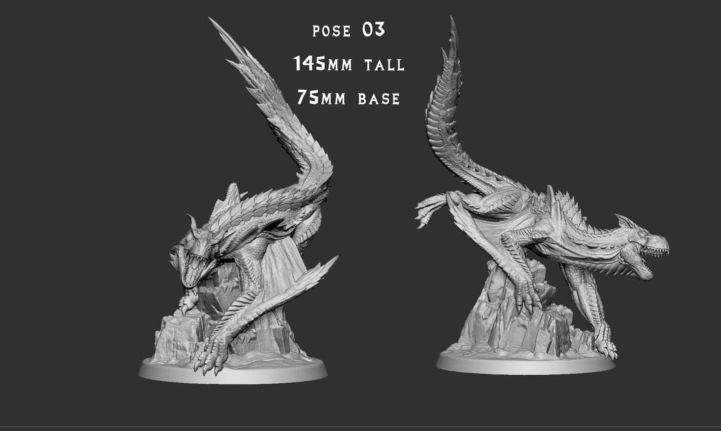Fel Rex – Brute Wyvern Fanged Apex Inspired Monster Miniature
