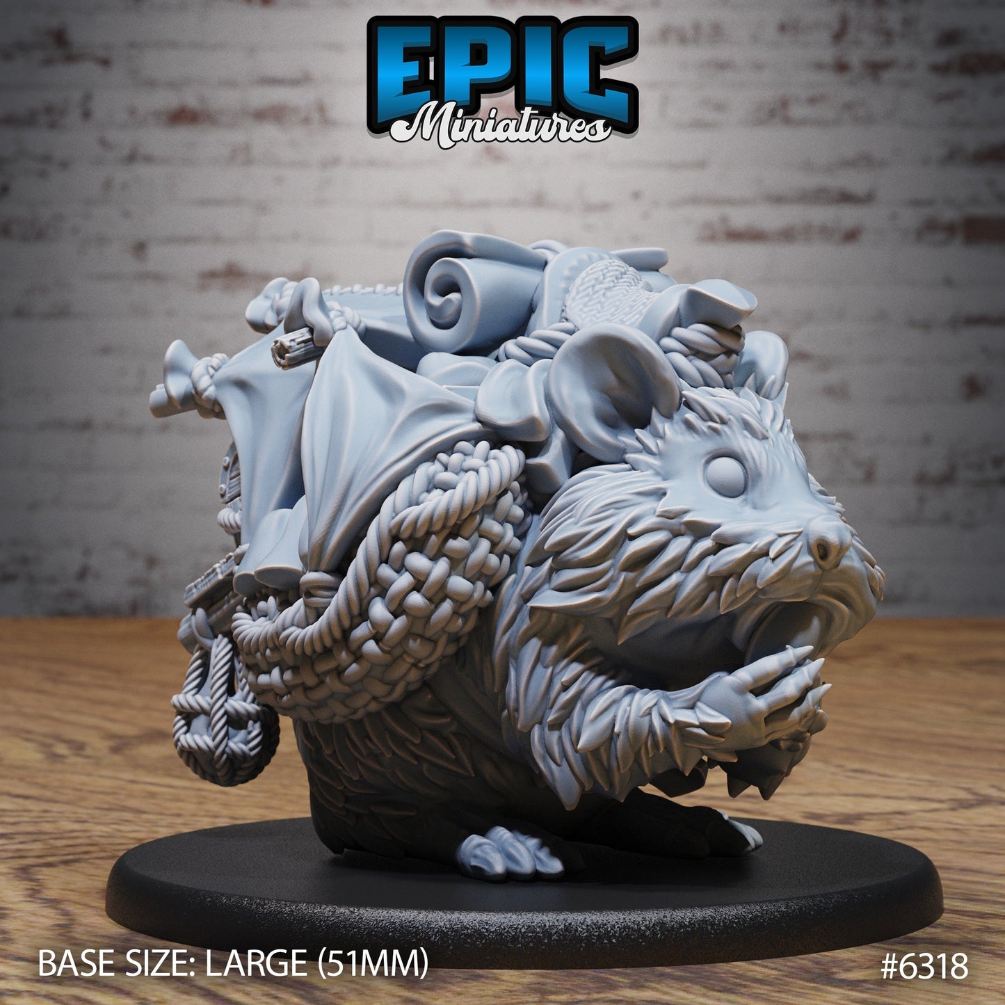 Giant Hamster Mount – Dungeons & Dragons Beast – Resin Miniature