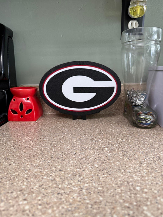 UGA Georgia Bulldogs Sign and Light Box with Stand