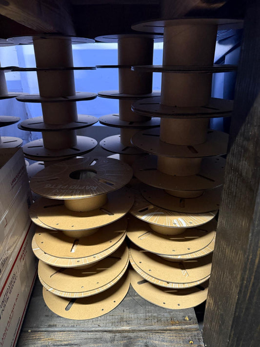 Lot of 5 Spools Per Box for Crafts, Organizing, and Storage