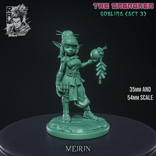 Meirin the Artificer – Goblin Artificer – Resin Tabletop Miniature
