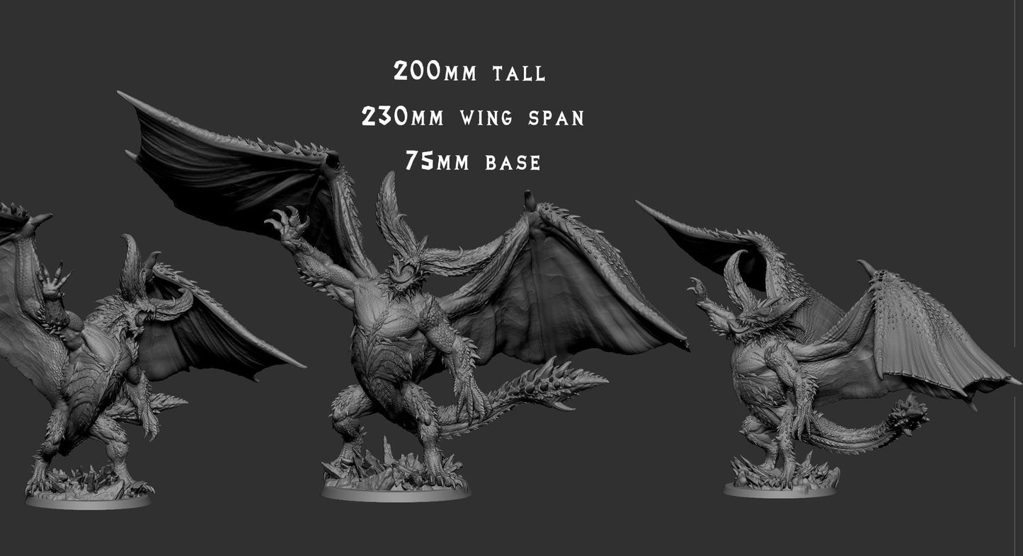 Nerante – Elder Dragon Brute Wyvern Inspired Monster Hunter Miniature