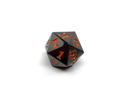 Gun Metal D20 - Signature Font - Orange Font