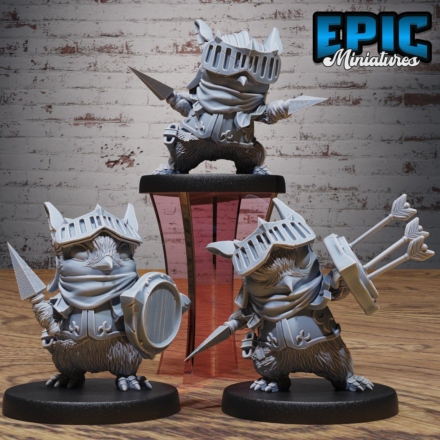 Penguin Knight – Birdfolk Fighter – Resin Tabletop Miniature