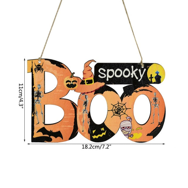 Wooden Pendant Ornaments for Halloween