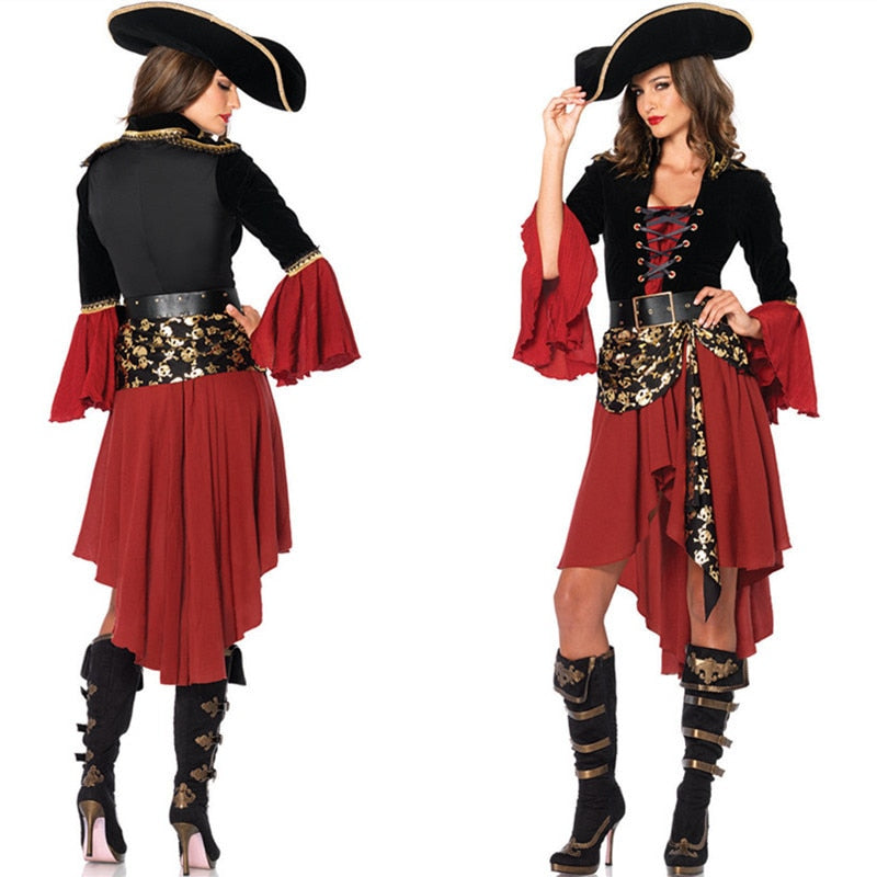 Caribbean Pirates Captain Costume for Halloween