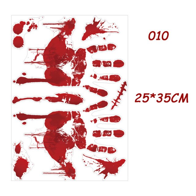 Bloody Handprint and Footprint Stickers