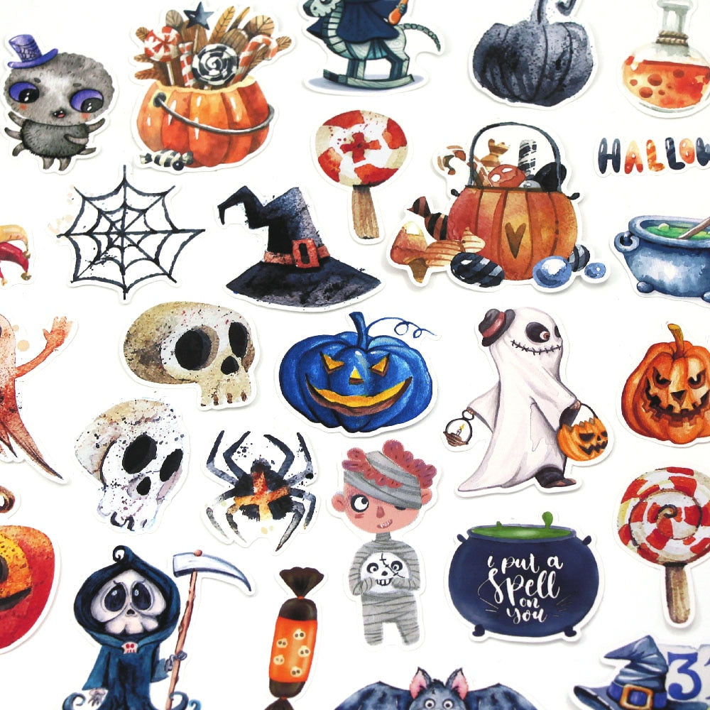 Horror Scrapbooking Paper Stickers for Halloween