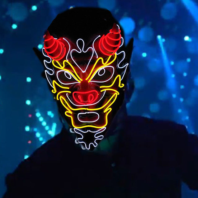 LED Light-Up Cosplay Mask
