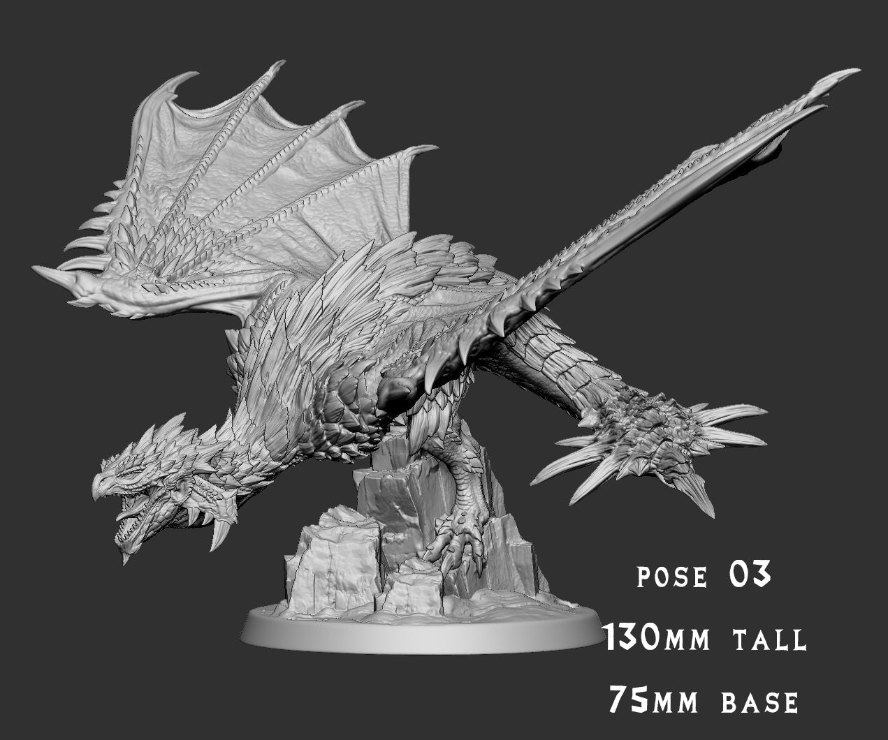 Raalos – Rathalos-Inspired Flying Wyvern – Monster Madness Vol 2 Miniature