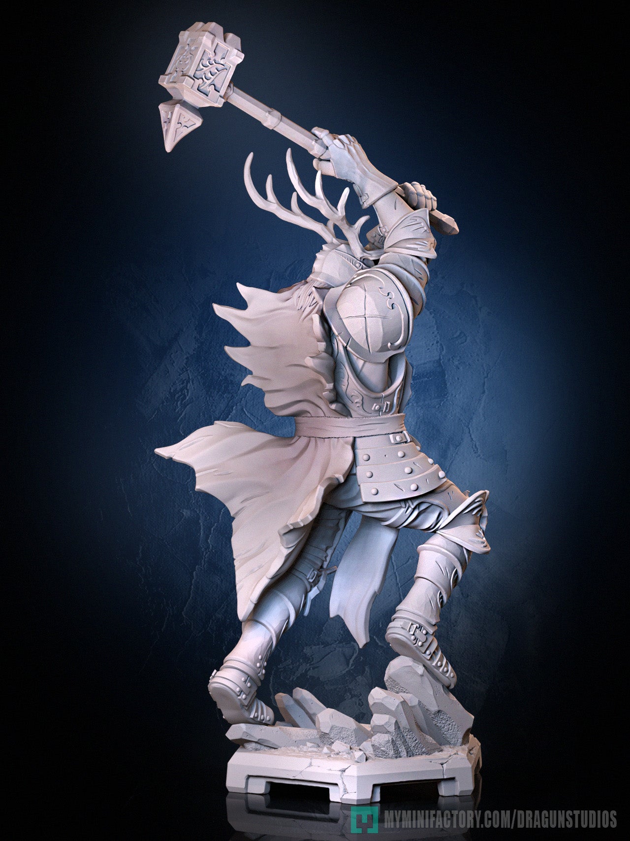 Stag King – Human Fighter – Resin Tabletop Miniature