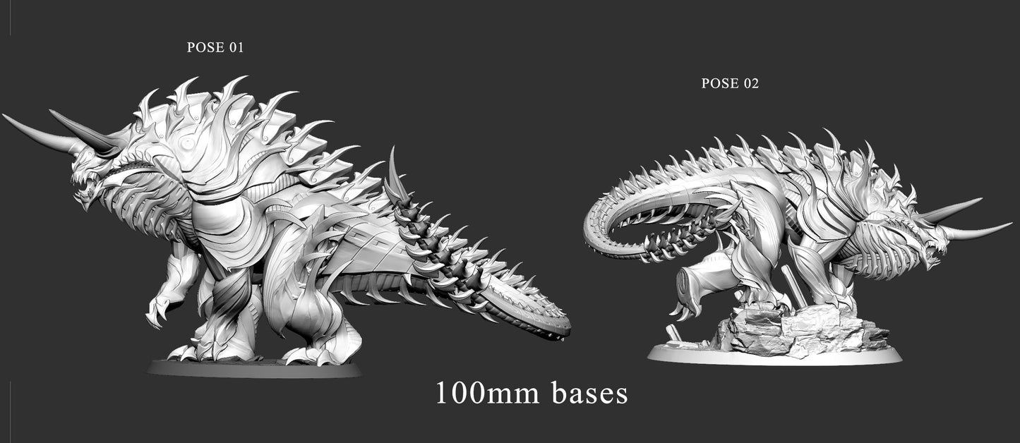 Tarrasques of Chromium - Biomechanical Tarrasque Miniature