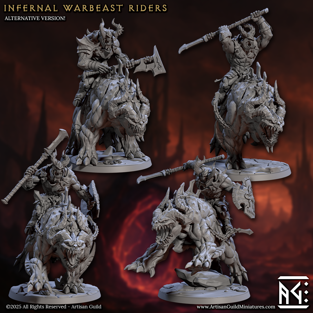 Infernal Warbeast Riders – Demonic Cavalry Miniatures