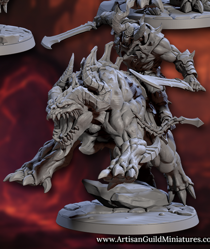 Infernal Warbeast Riders – Demonic Cavalry Miniatures