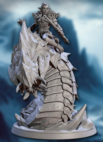 Frostworm Riders and Frostworm Miniatures