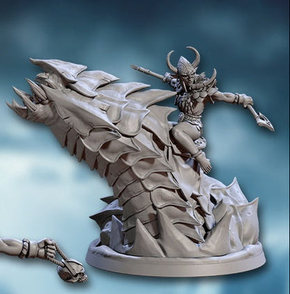 Frostworm Riders and Frostworm Miniatures